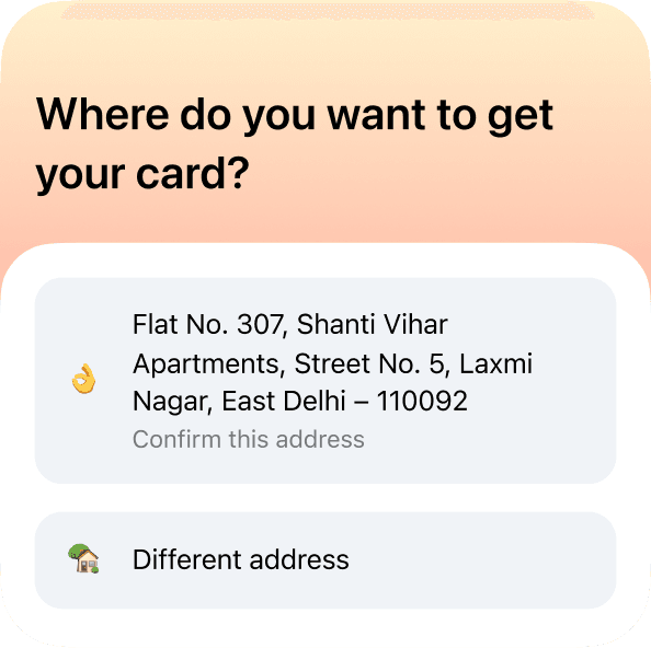 KYC पूरा करें और अपना कार्ड ऑर्डर करें